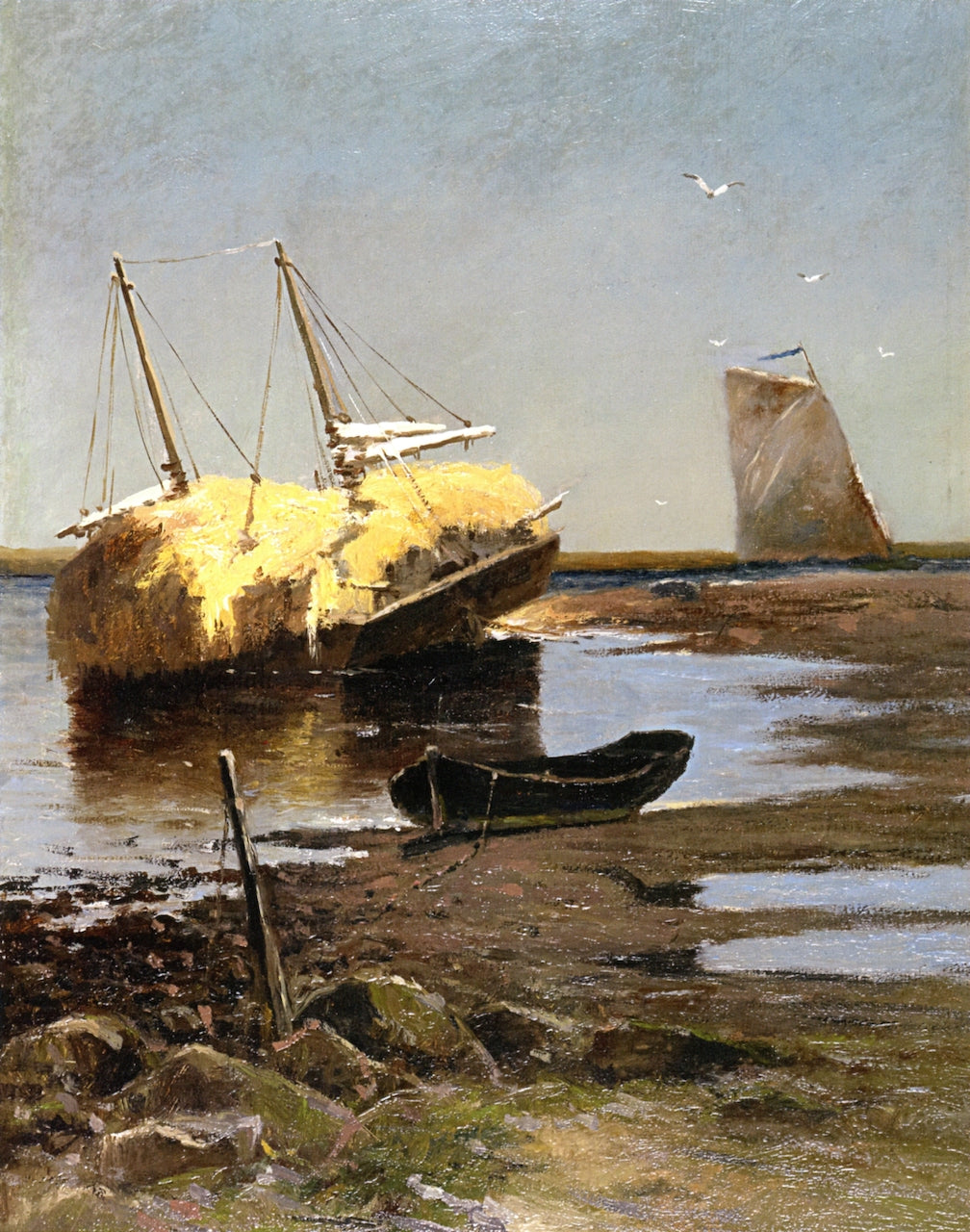 Gathering Salt Hay, vintage artwork by John Frederick Peto, 12x8" (A4) Poster