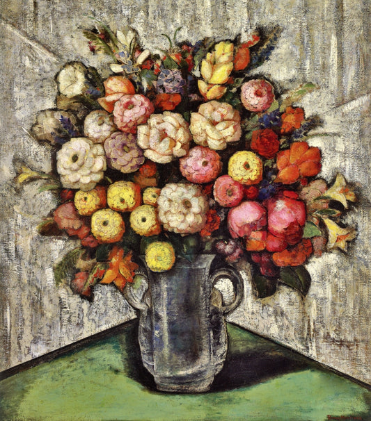 Flores en Cristal, vintage artwork by Alfredo Ramos Martinez, 12x8" (A4) Poster