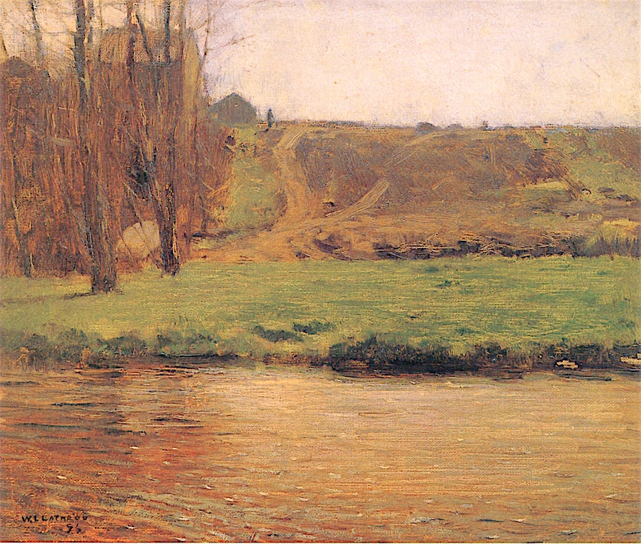 Along the Delaware River by William Langson Lathrop,A3(16x12")Poster