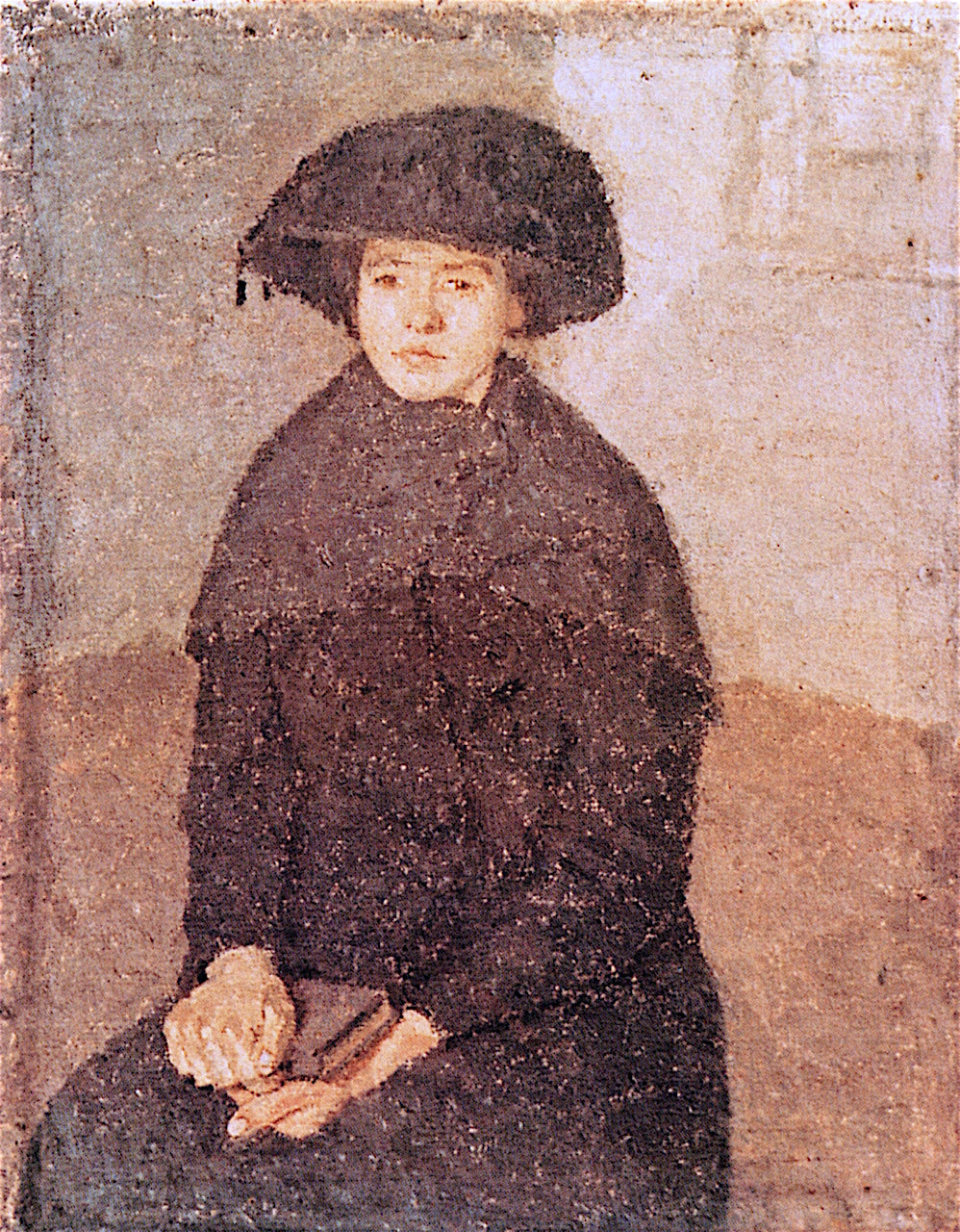 Girl Posing in a Hat with Tassels by Gwen John,16x12(A3) Poster