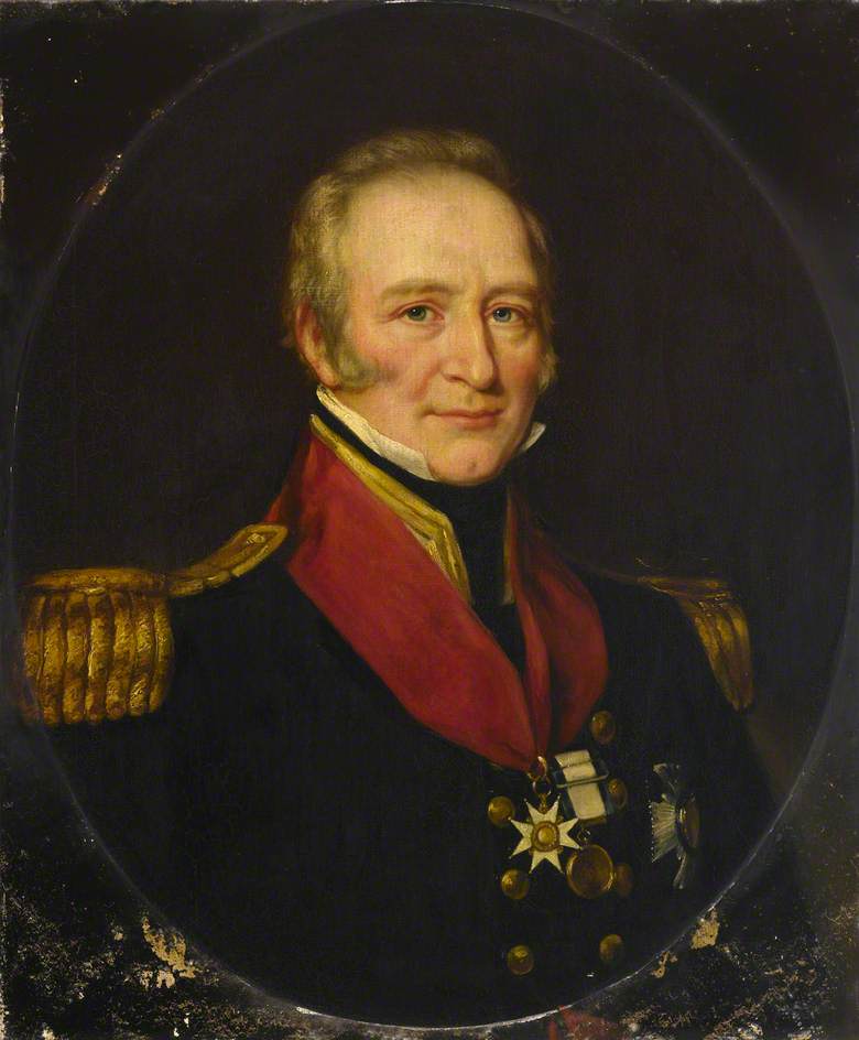 Admiral Sir Michael Seymour, vintage artwork by James Northcote, 12x8" (A4) Poster