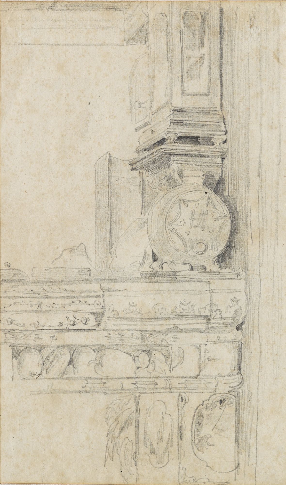 Fireplace, vintage artwork by Albert Anker, 12x8" (A4) Poster