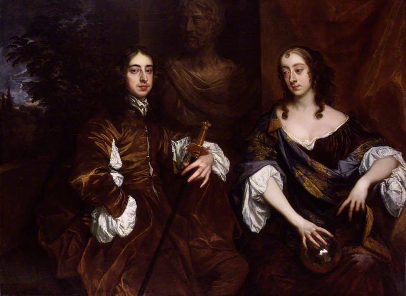 Arthur Capel, First Earl of Essex and Elizabeth, Countess of Essex, vintage artwork by Peter Lely, 12x8" (A4) Poster