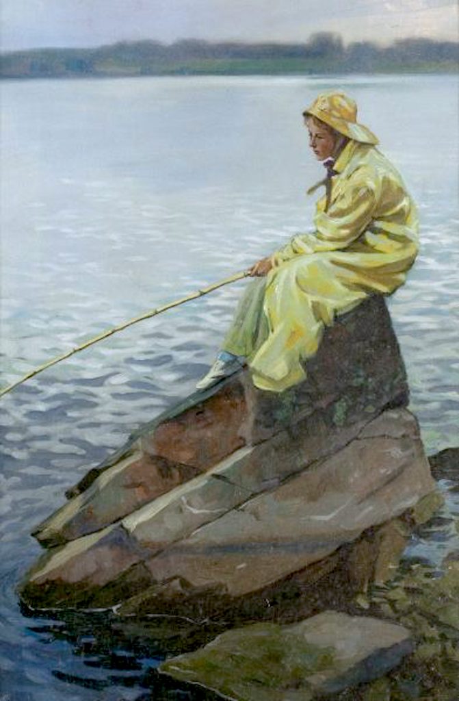 Fisherwoman by Victor Coleman Anderson,16x12(A3) Poster