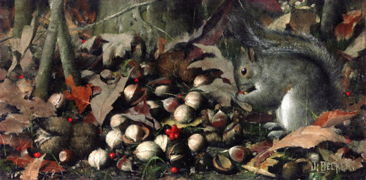 A Great Feast, vintage artwork by Joseph Decker, 12x8" (A4) Poster