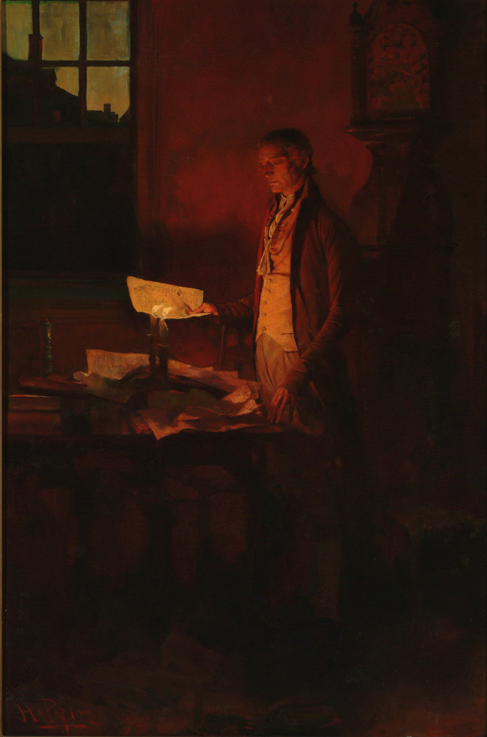 erson Writing the Declaration of Independence by Howard Pyle,A3(16x12")Poster