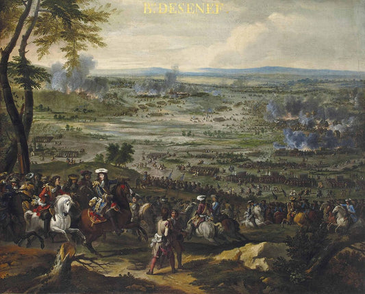 The Battle of Seneffe, vintage artwork by Adam Frans van der Meulen, 12x8" (A4) Poster