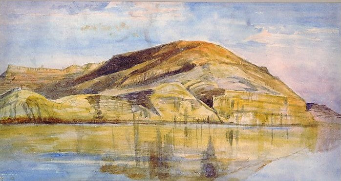 Cliffs on the Nile, vintage artwork by William James Müller, A3 (16x12") Poster Print