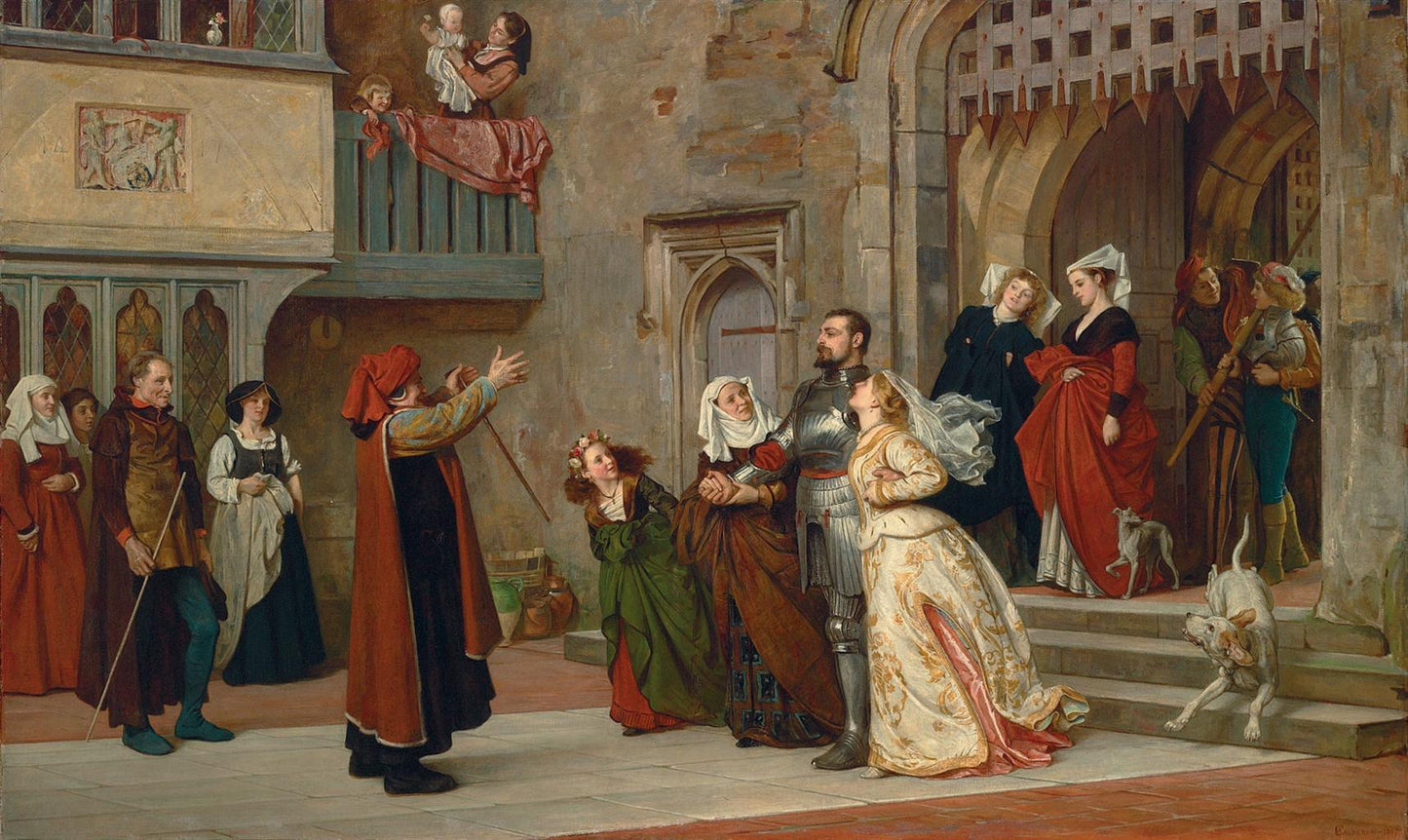 Home after Victory, vintage artwork by Philip Hermogenes Calderon, 12x8" (A4) Poster