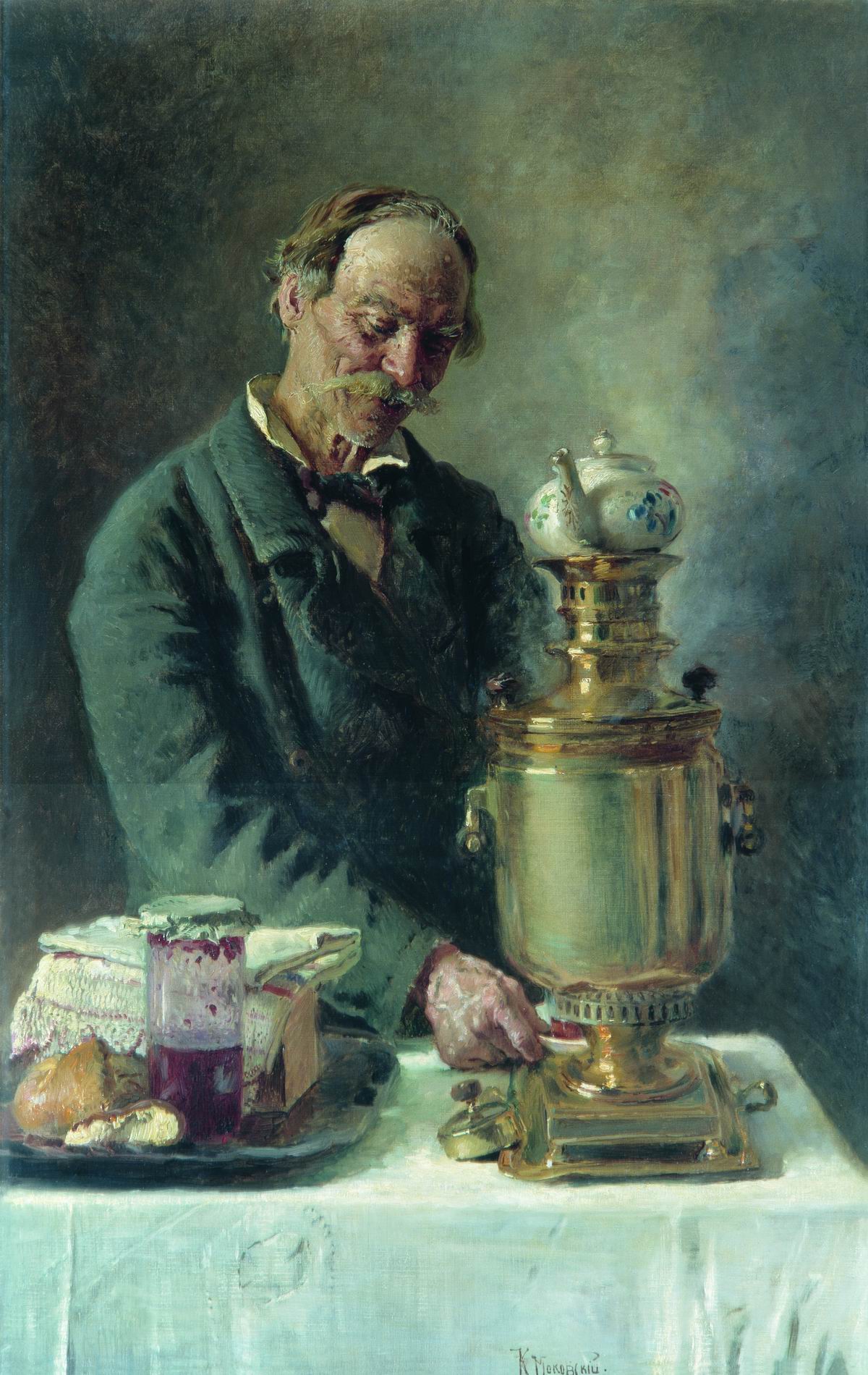 Alexeich, vintage artwork by Konstantin Yegorovich Makovsky, 12x8" (A4) Poster