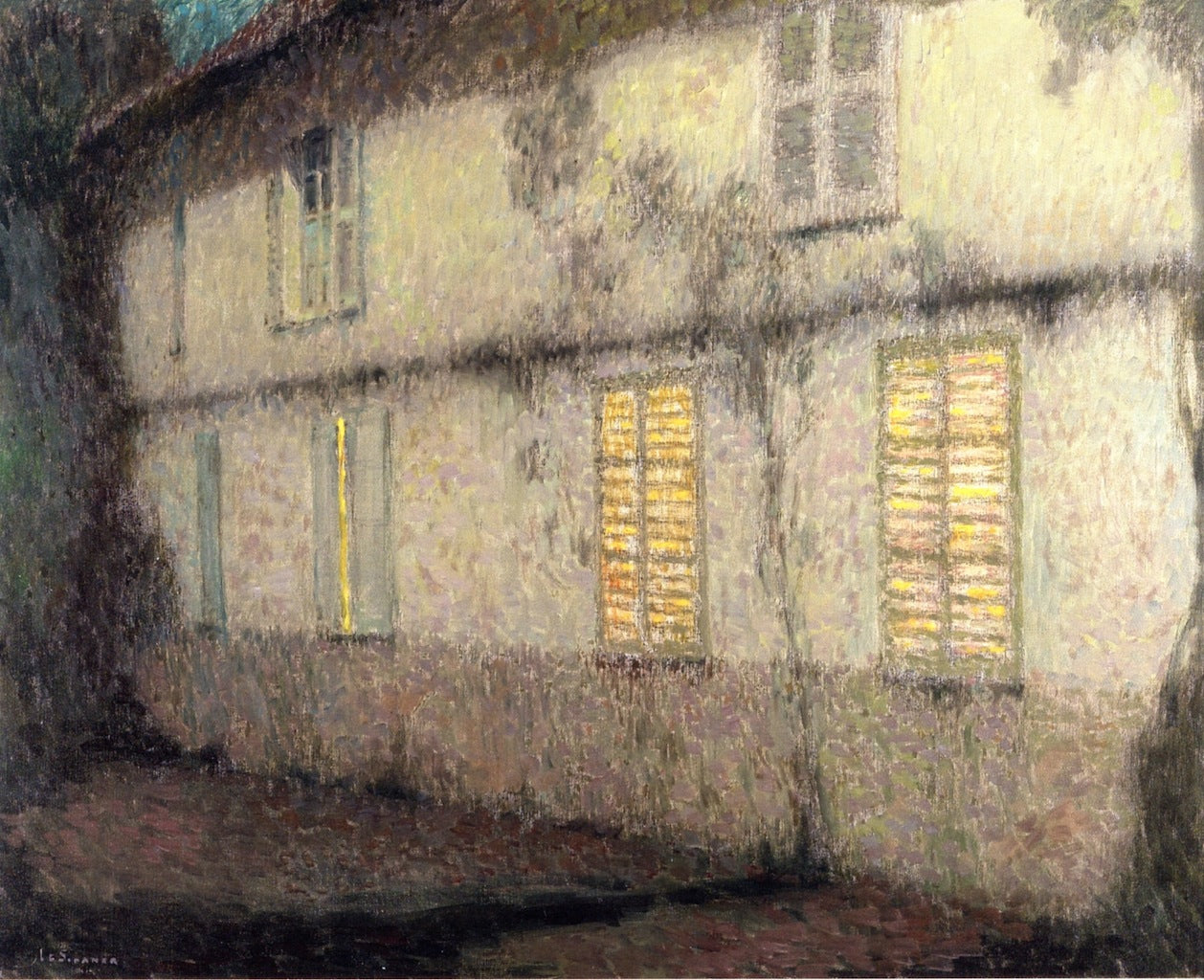Closed Sutters, Gerberoy by Henri Le Sidaner,A3(16x12")Poster