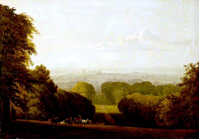 The Long Walk, Windsor Castle, vintage artwork by William Daniell, 12x8" (A4) Poster