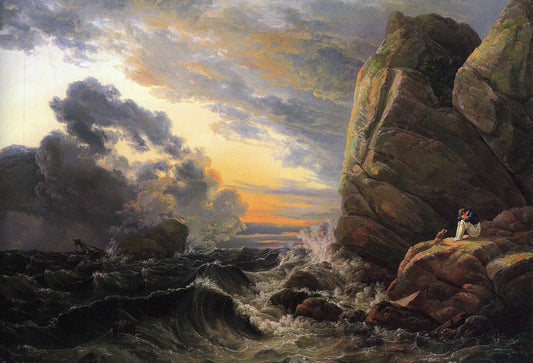 Morning after a Stormy Night, vintage artwork by Johan Christian Claussen Dahl, A3 (16x12") Poster Print
