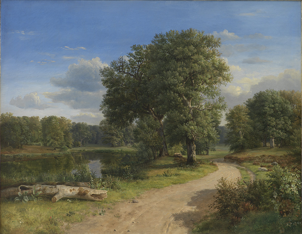 Landscape near Hammermøllen, North Zealand, vintage artwork by Dankvart Dreyer, A3 (16x12") Poster Print