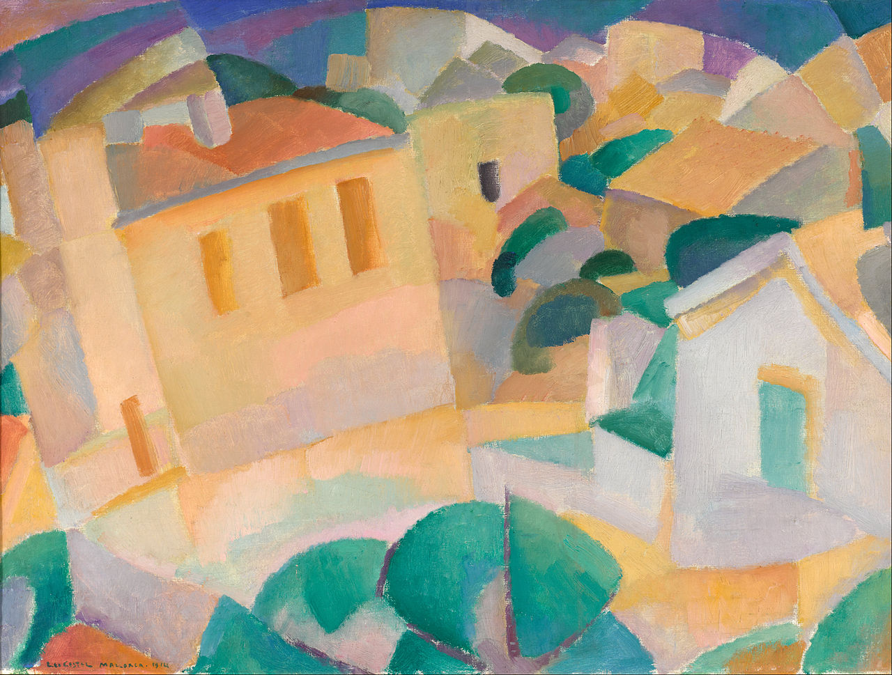 Mallorca, Terreno, vintage artwork by Leo Gestel, 12x8" (A4) Poster