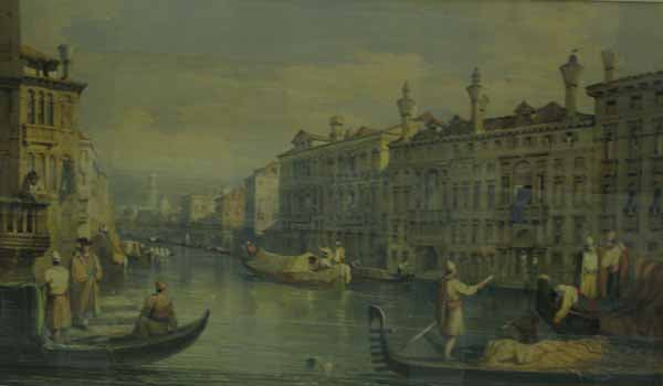 The Cocenigo Palace, Venice, Lord by ron's Residence, vintage artwork by Samuel Prout, 12x8" (A4) Poster