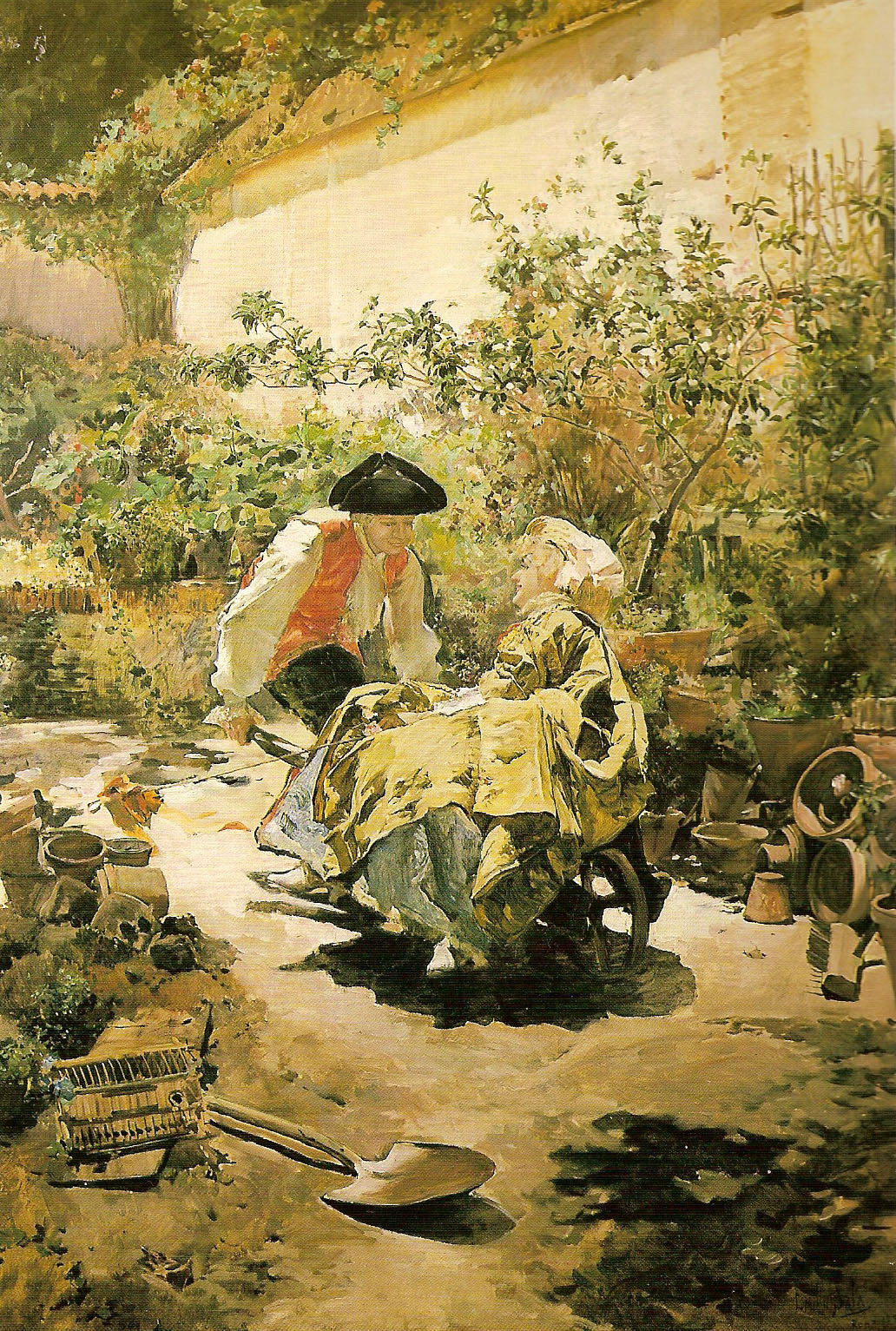 Trabajando en el Jardin by Emilio Sala  Frances,A3(16x12")Poster