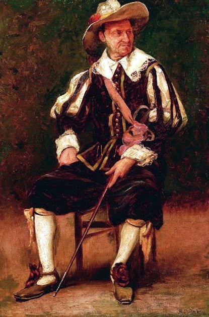 Musketeer, vintage artwork by Jose Ferraz de Almeida Junior, 12x8" (A4) Poster