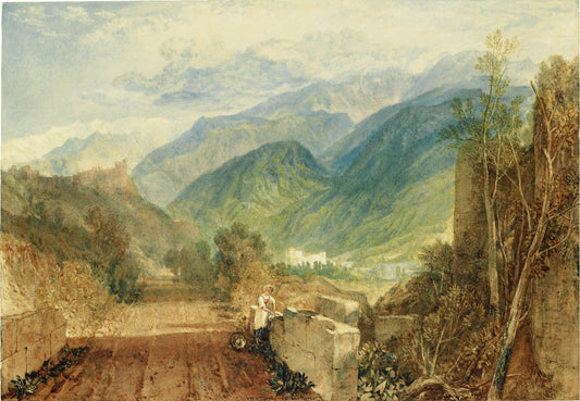 Bonneville, Savoy, vintage artwork by Joseph Mallord William Turner, 12x8" (A4) Poster
