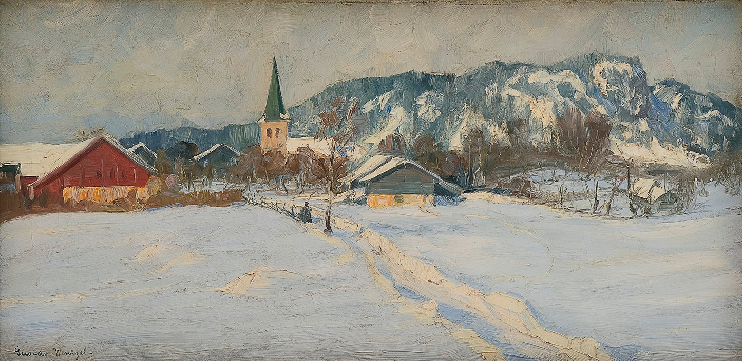 After snowfall by Gustav Wentzel,A3(16x12")Poster
