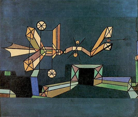 Arrival of the Air Dragon, vintage artwork by Paul Klee, 12x8" (A4) Poster