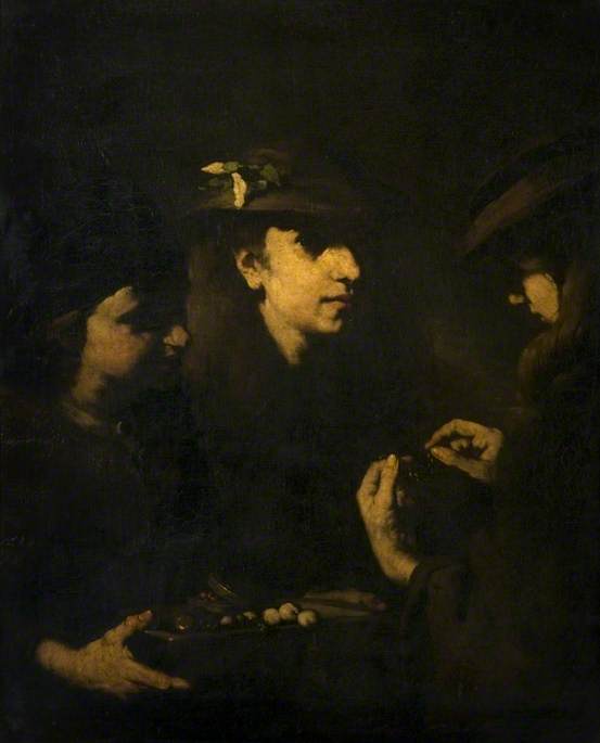 The Rosary, vintage artwork by Theodule-Augustin Ribot, 12x8" (A4) Poster