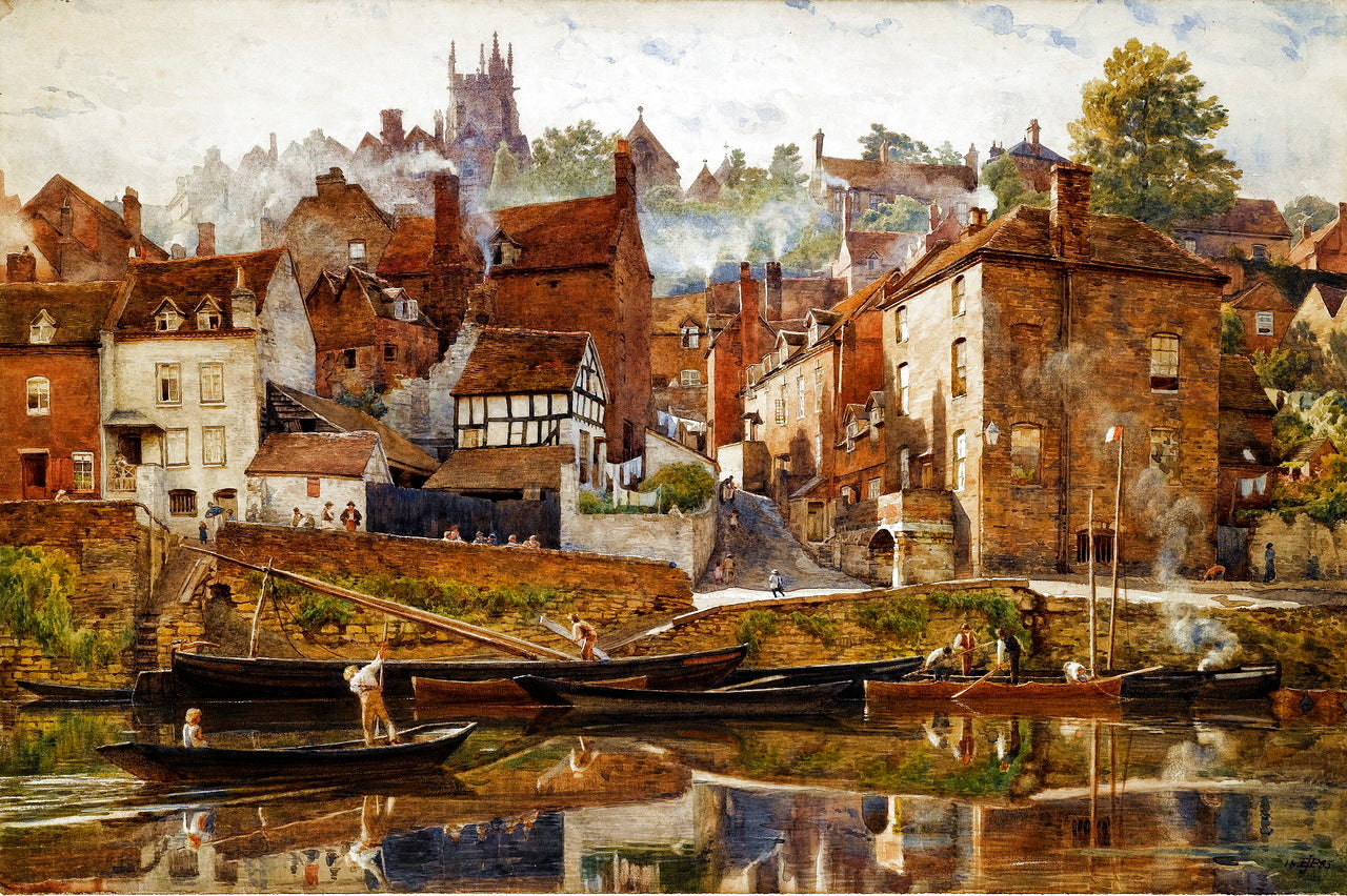 by  Severnside, Bridgnorth, vintage artwork by Sir Edward John Poynter, 12x8" (A4) Poster