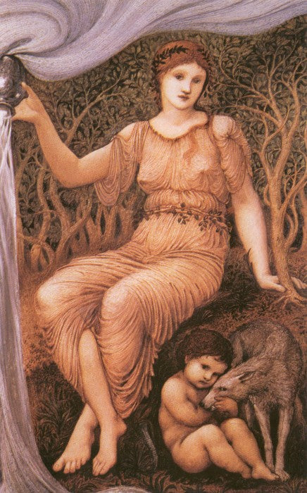 Earth Mother, vintage artwork by Sir Edward Burne-Jones, 12x8" (A4) Poster