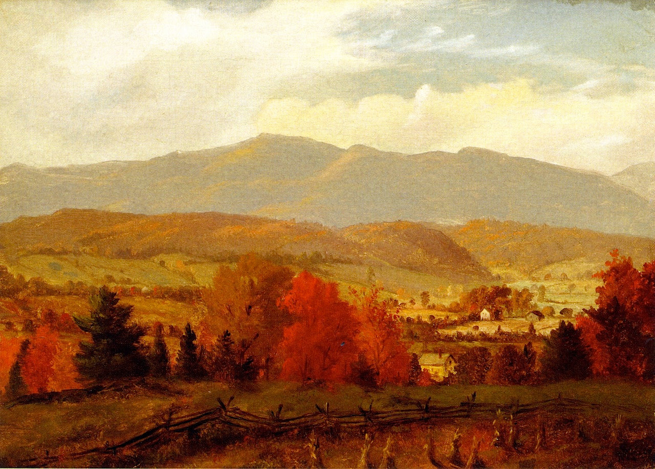 McIntyre Mountain, vintage artwork by Christopher Pearse Cranch, A3 (16x12") Poster Print