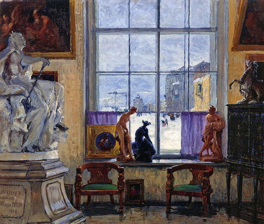 Corner of a Museum by Konstantin Gorbatov,16x12(A3) Poster