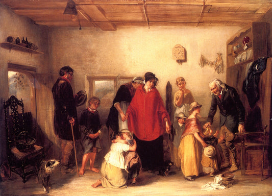 The Emigrant's Departure, vintage artwork by Paul Falconer Poole, R.A., R. I., A3 (16x12") Poster Print