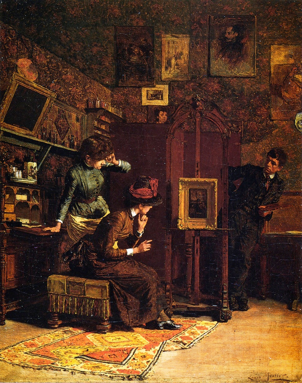 A Studio Interior, vintage artwork by Louis Charles Moeller, 12x8" (A4) Poster