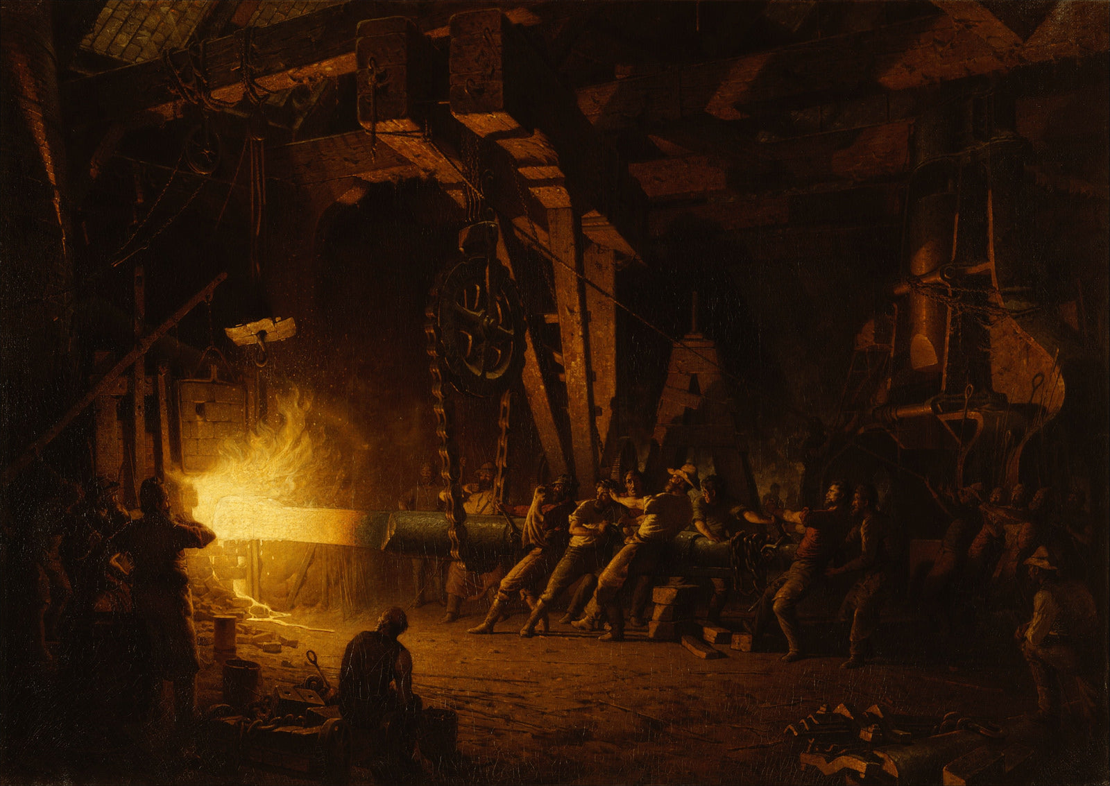 Forging the Shaft, vintage artwork by John Ferguson Weir, 12x8" (A4) Poster