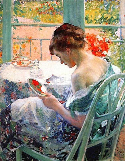 La Toilette (Morning Sunshine), vintage artwork by Richard Edward Miller, 12x8" (A4) Poster