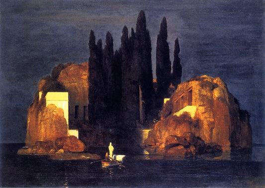 The Isle of the Dead, vintage artwork by Arnold Böcklin, 12x8" (A4) Poster