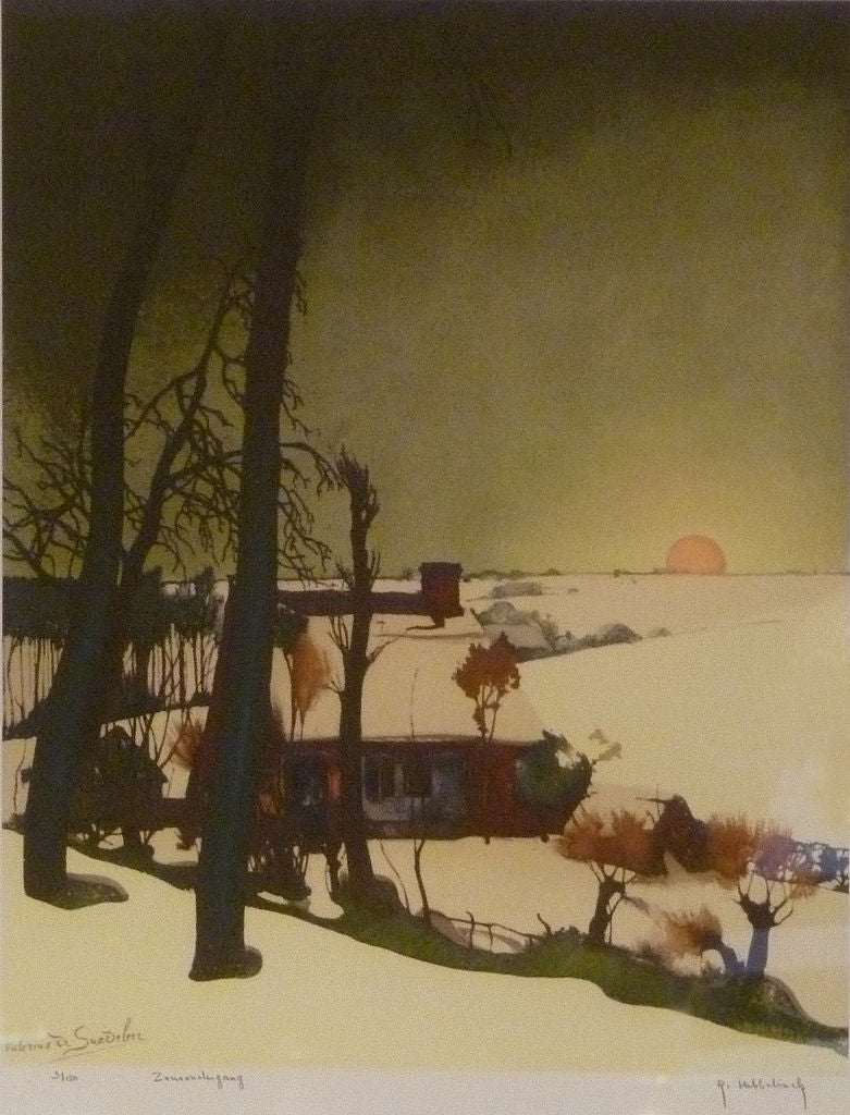 Zonsondergang by Valerius de Saedeleer,A3(16x12")Poster