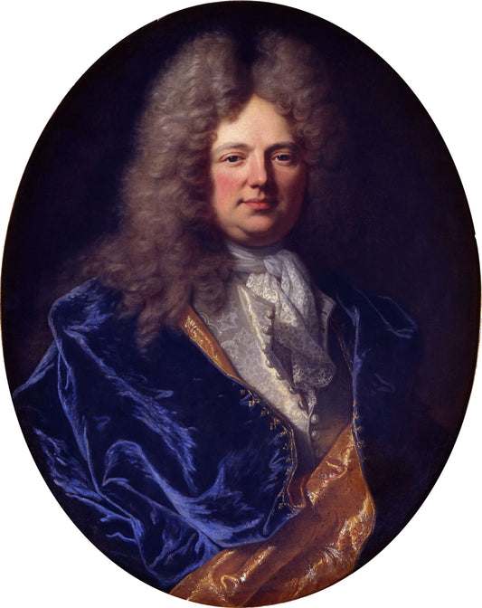 Portrait of Nicolas Mesnager, vintage artwork by Hyacinthe Rigaud, 12x8" (A4) Poster
