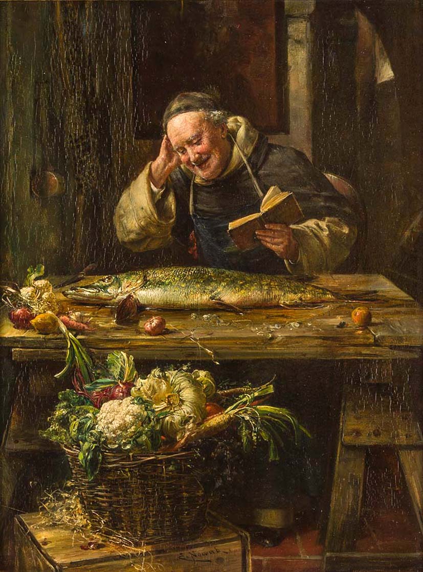 The Monastery Pike, vintage artwork by Ernst Nowak, 12x8" (A4) Poster