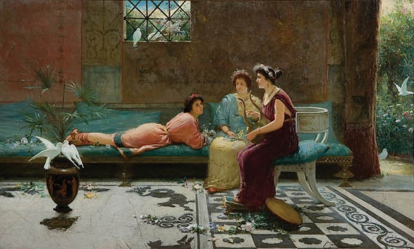 Pompeiian Love Song by Edouardo Ettore Forti,16x12(A3) Poster