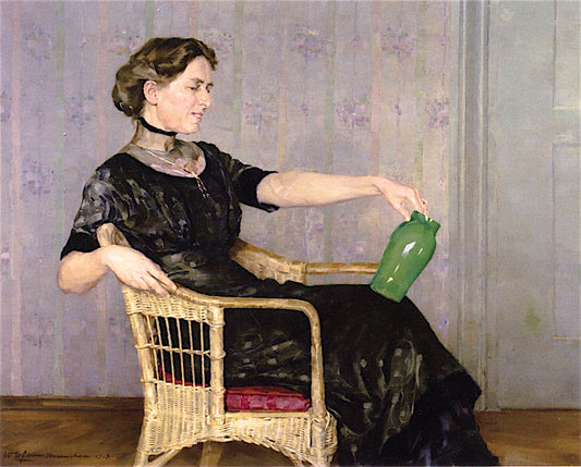 Portrait of Mary, vintage artwork by Walter Ufer, 12x8" (A4) Poster