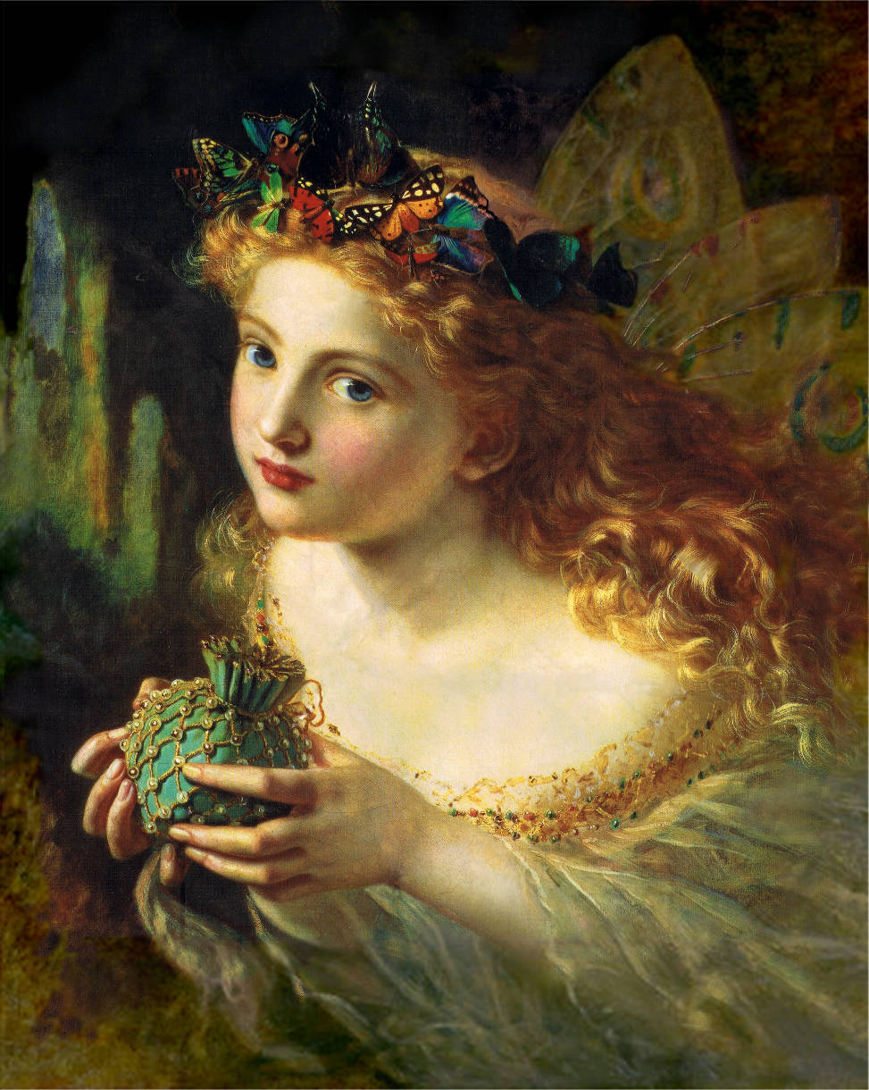 Take the Fair Face of Woman, vintage artwork by Sophie Gengembre Anderson, 12x8" (A4) Poster