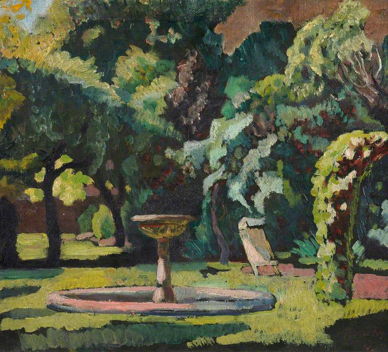 The Ornamental Garden of No. 7 Dalmeny Avenue, vintage artwork by Roger Eliot Fry, 12x8" (A4) Poster