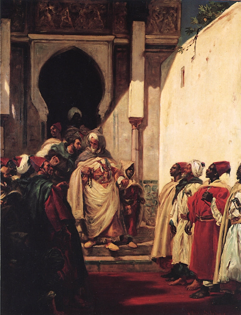The Departure of the Pasha, vintage artwork by Alfred Dehodencq, A3 (16x12") Poster Print