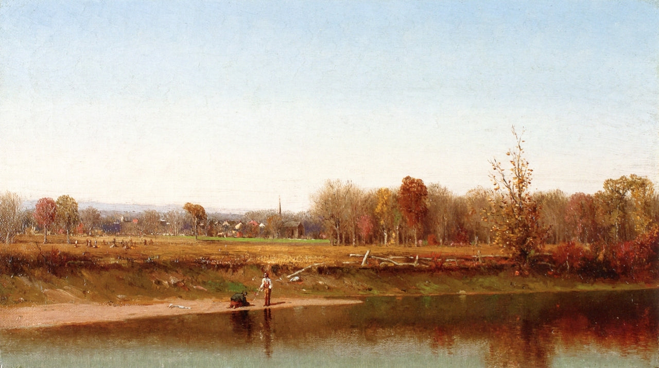 Esopus Creek, New York, vintage artwork by Jervis McEntee, 12x8" (A4) Poster