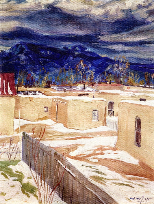 Taos Mood, vintage artwork by Walter Ufer, 12x8" (A4) Poster
