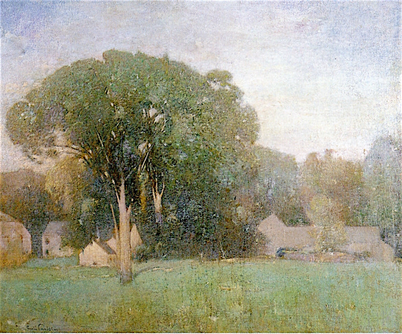 Afternoon Landscape, vintage artwork by Emil (Soren Emil) Carlsen, 12x8" (A4) Poster