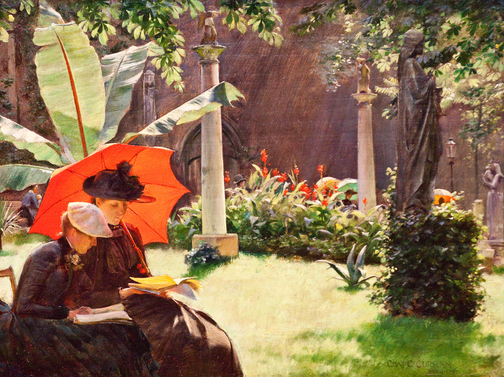 ernoon in the Cluny Garden, Paris by Charles Courtney Curran,A3(16x12")Poster