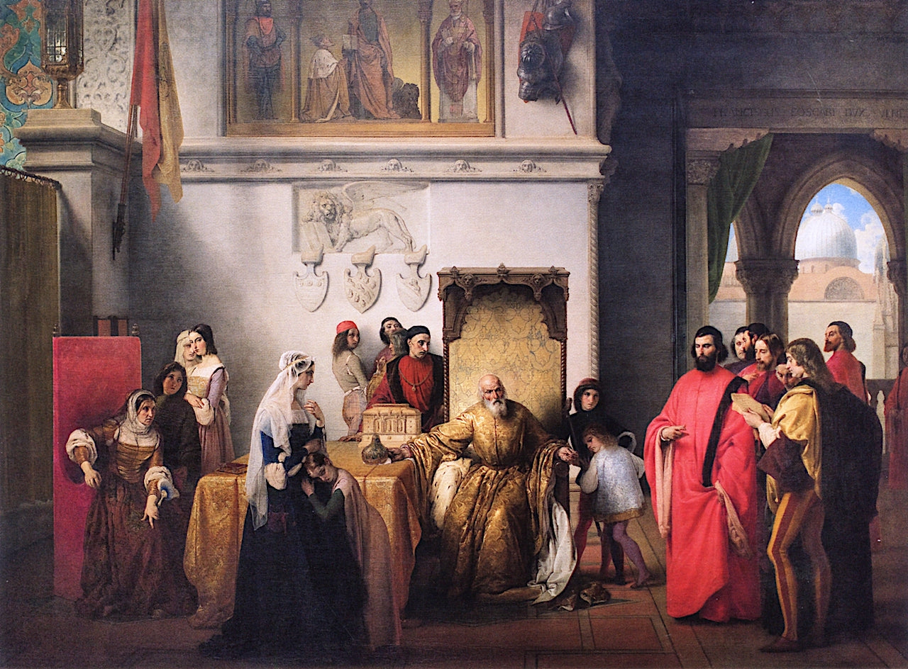 Francesco Foscari Destitute, vintage artwork by Francesco Paolo Hayez, A3 (16x12") Poster Print