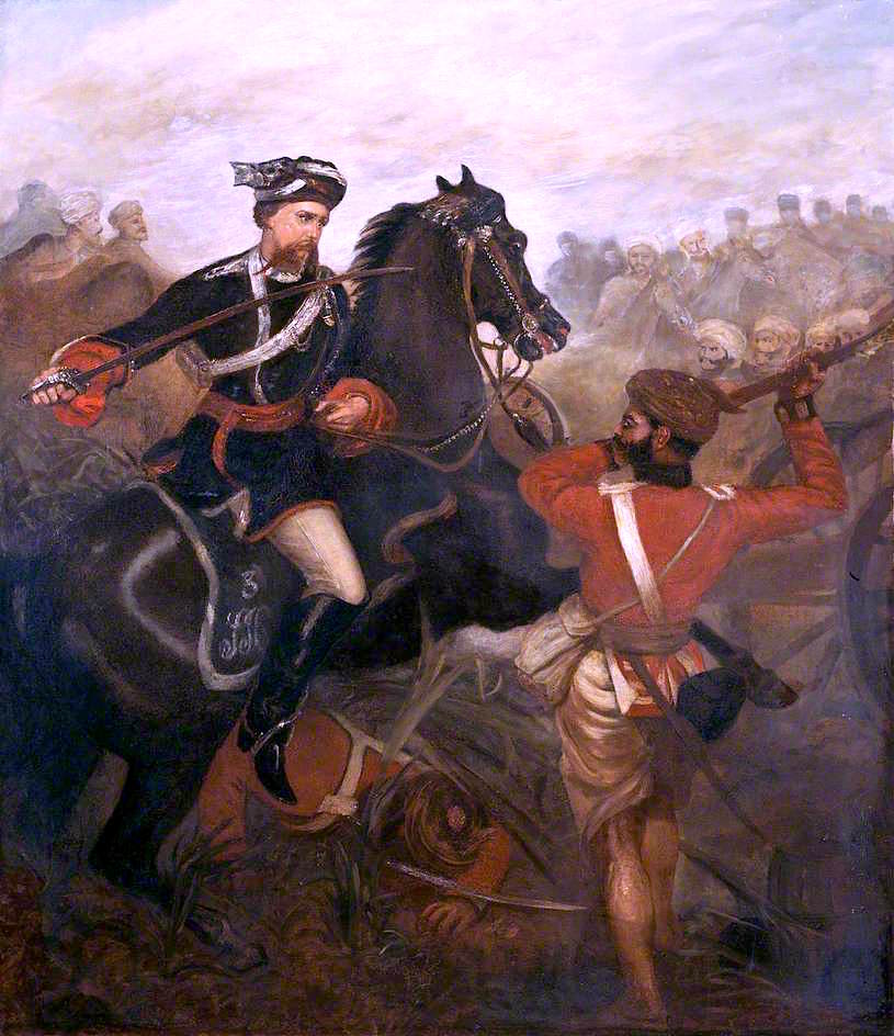 Lieutenant Frederick Robertson Aikman...., vintage artwork by Louis William Desanges, A3 (16x12") Poster Print