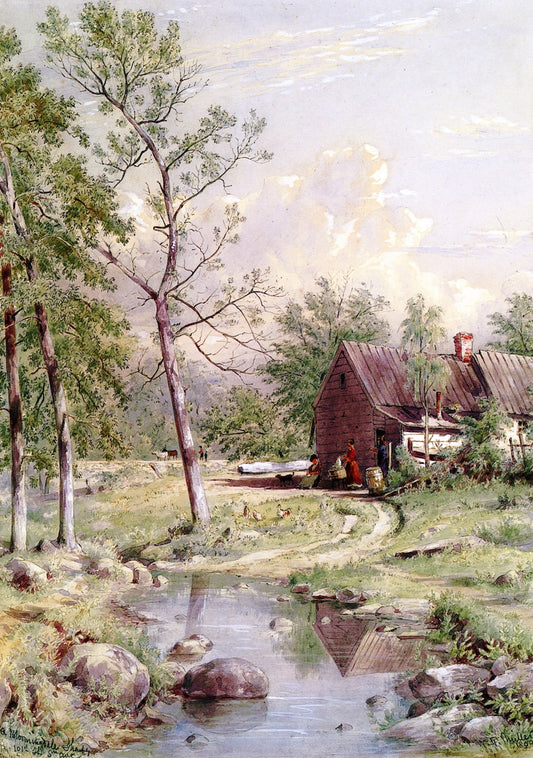 A Bloomingdale Shanty, 101st Street and 5th Avenue, vintage artwork by William Rickarby  Miller, A3 (16x12") Poster Print